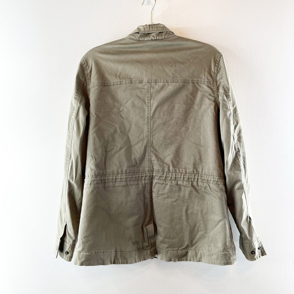 L.L. Bean Sherpa Lined Field Utility Anorak Jacket Dusty Olive Green Medium - Picture 6 of 6